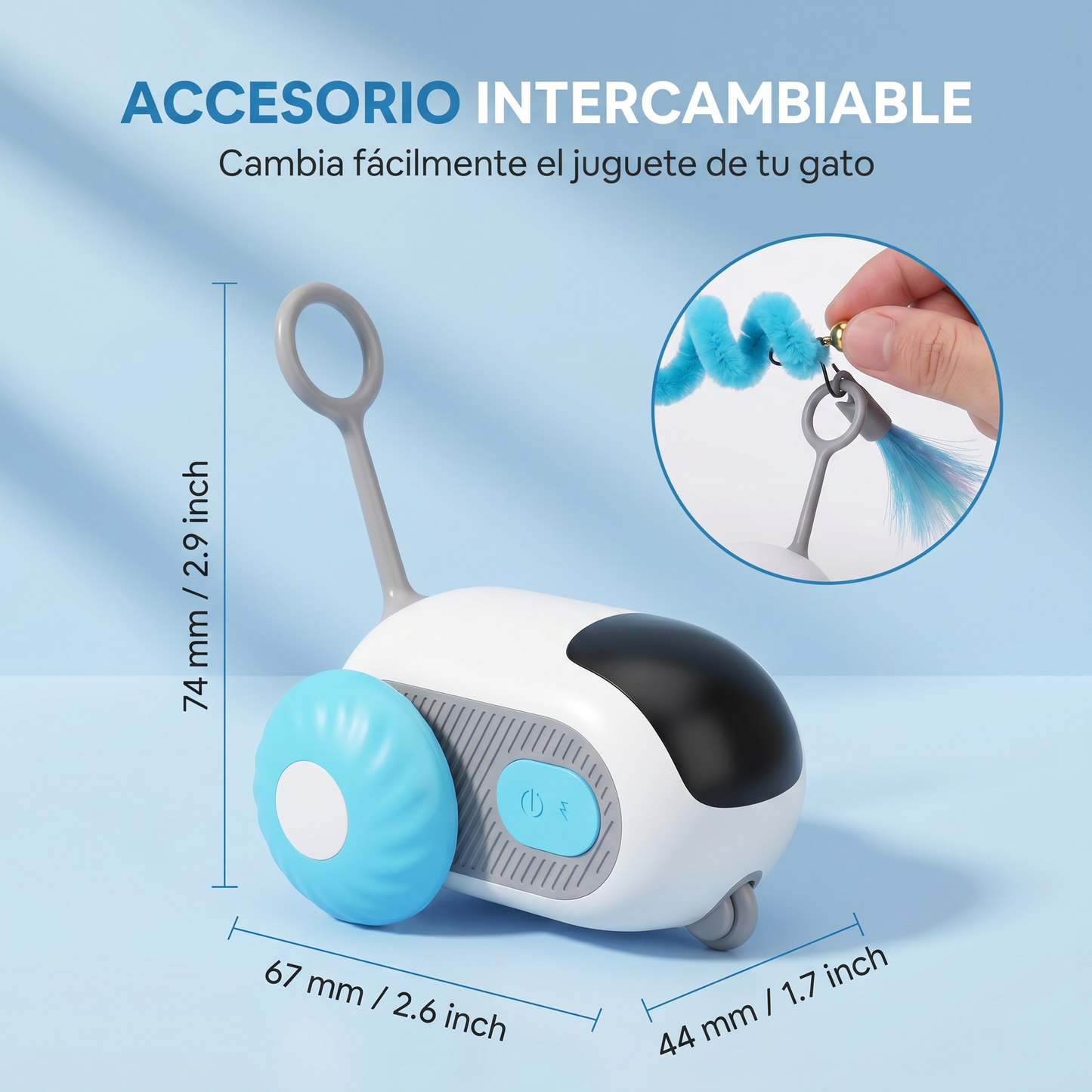 Juguete Inteligente con Modo Automático y Manual para Gatos