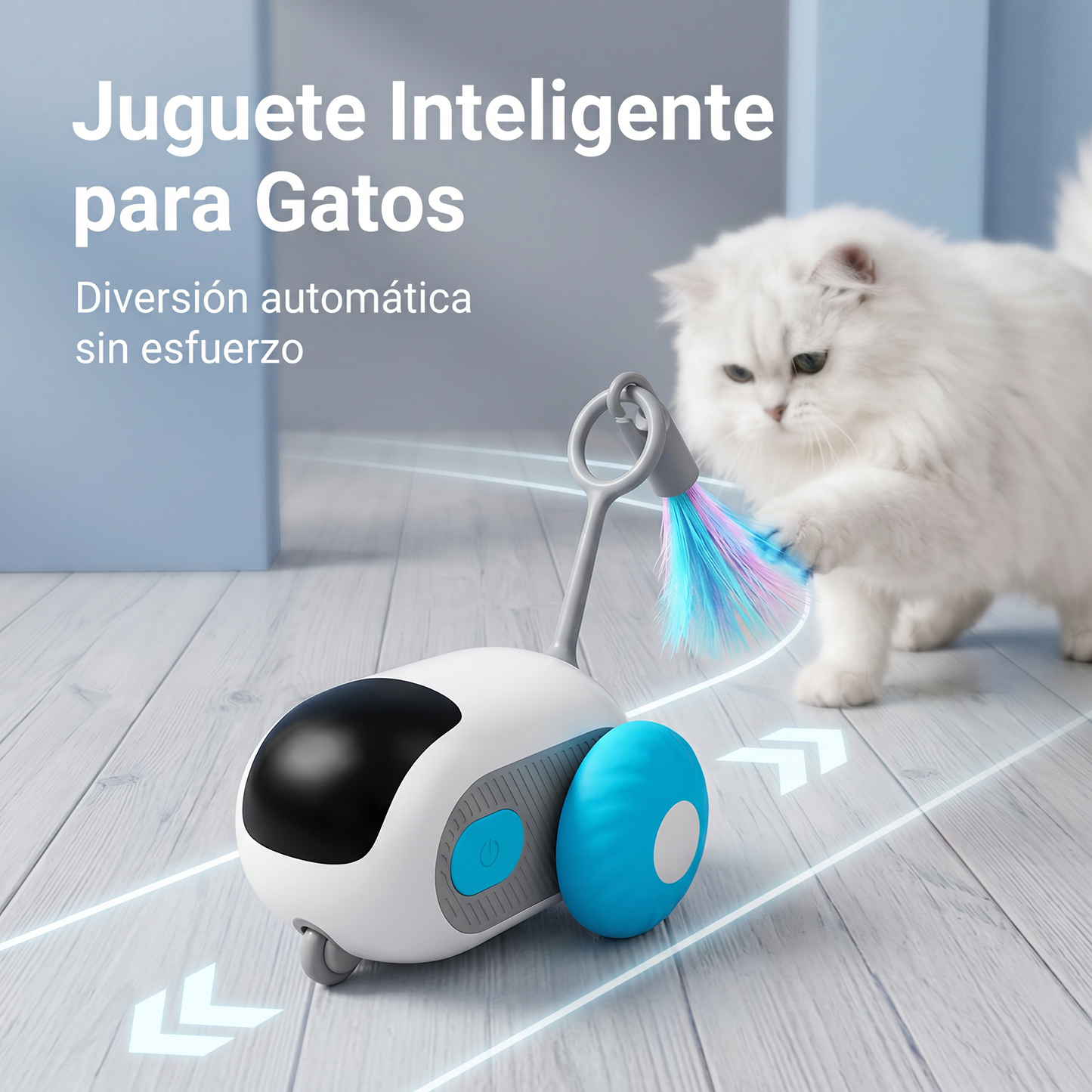 Juguete Inteligente con Modo Automático y Manual para Gatos